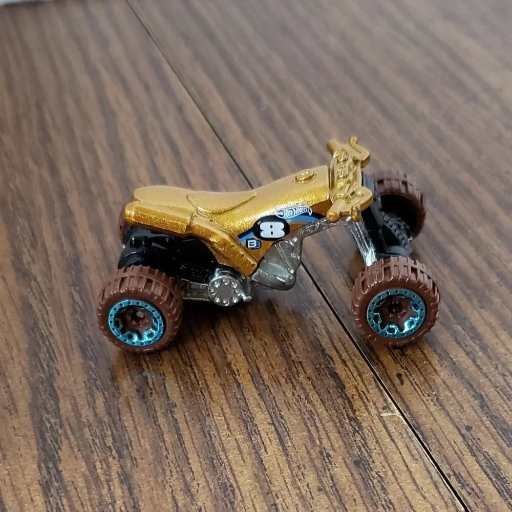 2021 Hot Wheels #2 Baja Blazers 1/10 QUAD ROD Gold w/Brown Wheels
